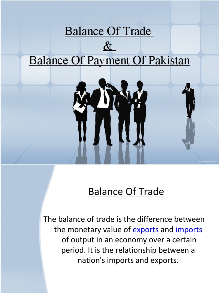 Pakistan's Trade and Payment Overview | PDF | Balance Of Payments ...