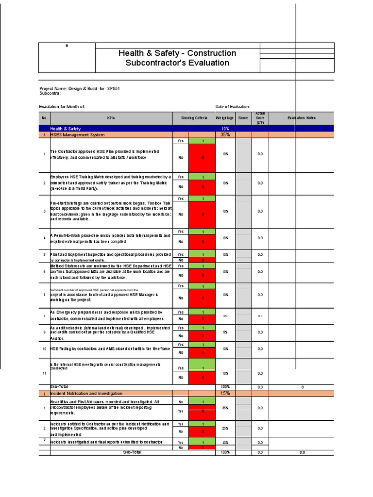 Construction Health & Safety Evaluation | PDF | First Aid | Evaluation