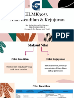 Nilai Kejujuran Dan Nilai Keadilan