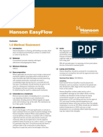 Hanson Easyflow: 1.0 Method Statement