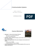 30820-Communication Systems: Week 1 - Lecture 1-3 (Ref: Chapter 1 of Text Book)