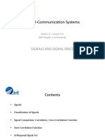 30820-Communication Systems: Signals and Signal Space