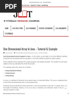 One Dimensional Array in Java - Tutorial & Example-Por