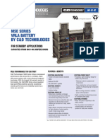 Mse Series Vrla Battery by C&D Technologies: For Standby Applications