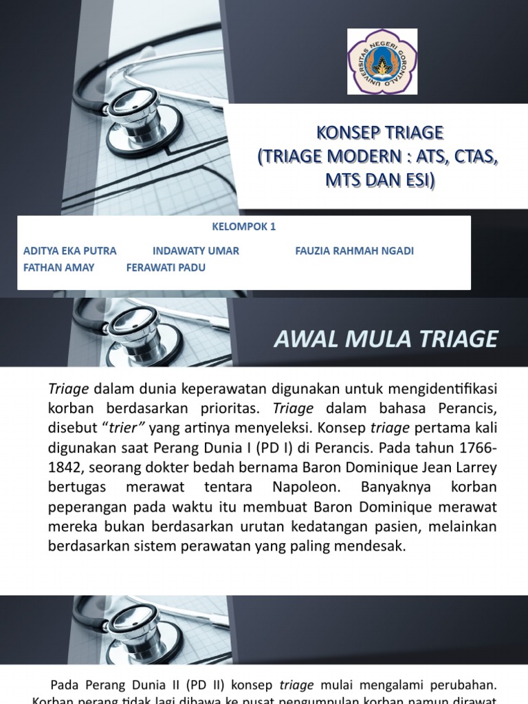 Sistem Triage: ATS, CTAS, MTS, ESI | PDF