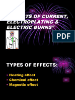 Effects of Current, Electroplating & Electric Burns