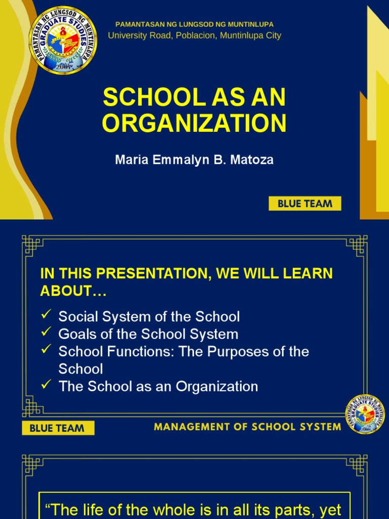 School As An Organization | PDF | Bureaucracy | Rationality