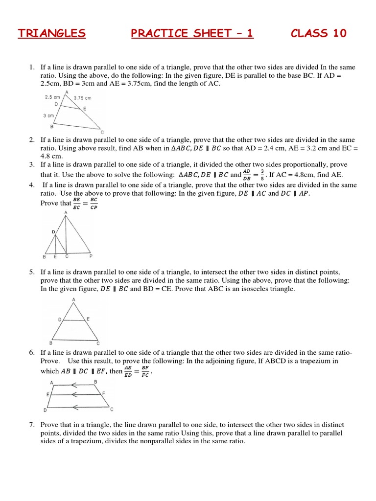Triangles class 10 pdf classical geometry triangle
