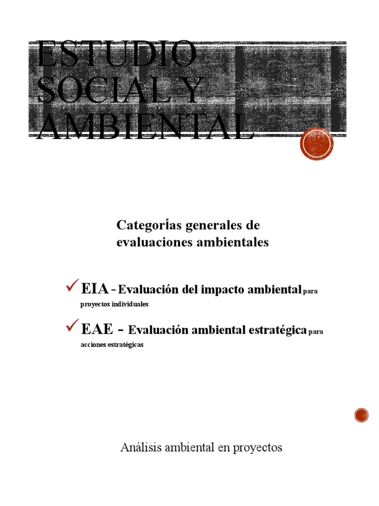 Estudio Social y Ambiental | PDF | Evaluación de impacto ambiental ...