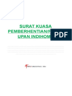 Surat Kuasa Pemberhentian Indihome