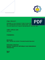 Final Project: Membuat Database Toko Pakan Burung Blackmetro Di Desa Simo Kec. Kendal Kab. Ngawi Menggunakan Microsoft Excel 2007 Cindy Aprilia Sari