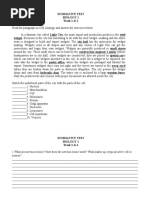 Summative Test Biology 1 Week 1 & 2