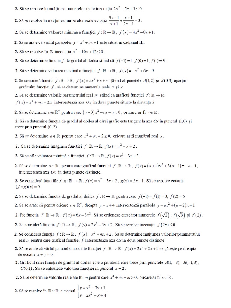 Functia De Gradul Al 2 Lea
