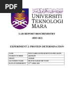 Lab Report Biochemistry (BIO 462)