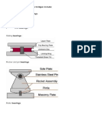 Sliding Bearings. Rocker and Pin Bearings. Roller Bearings. Elastomeric Bearings. Curved Bearings. Pot Bearings. Disk Bearings