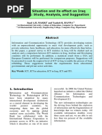 Iraq ICT Situation and Its Effect On Iraq Rebuilding: Study, Analysis, and Suggestion