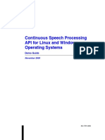 Continuous Speech Processing API For Linux and Windows Operating Systems