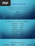 Presentation On: Assemble Language, Common Assemble Syntax and Code