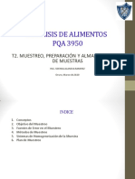 Análisis de alimentos: muestreo, preparación y almacenamiento de muestras