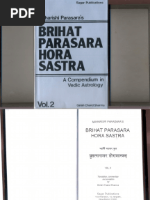 Brihat Parasara Hora Sastra Vol 2