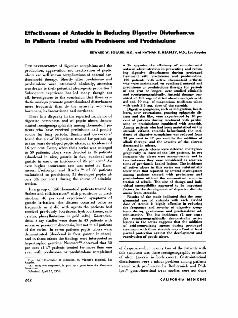 Effectiveness of Antacids Reducing Digestive Patients Treated With