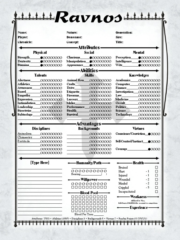 V20 2-Page Elder Ravnos Interactive | PDF | Role Playing Games | Leisure