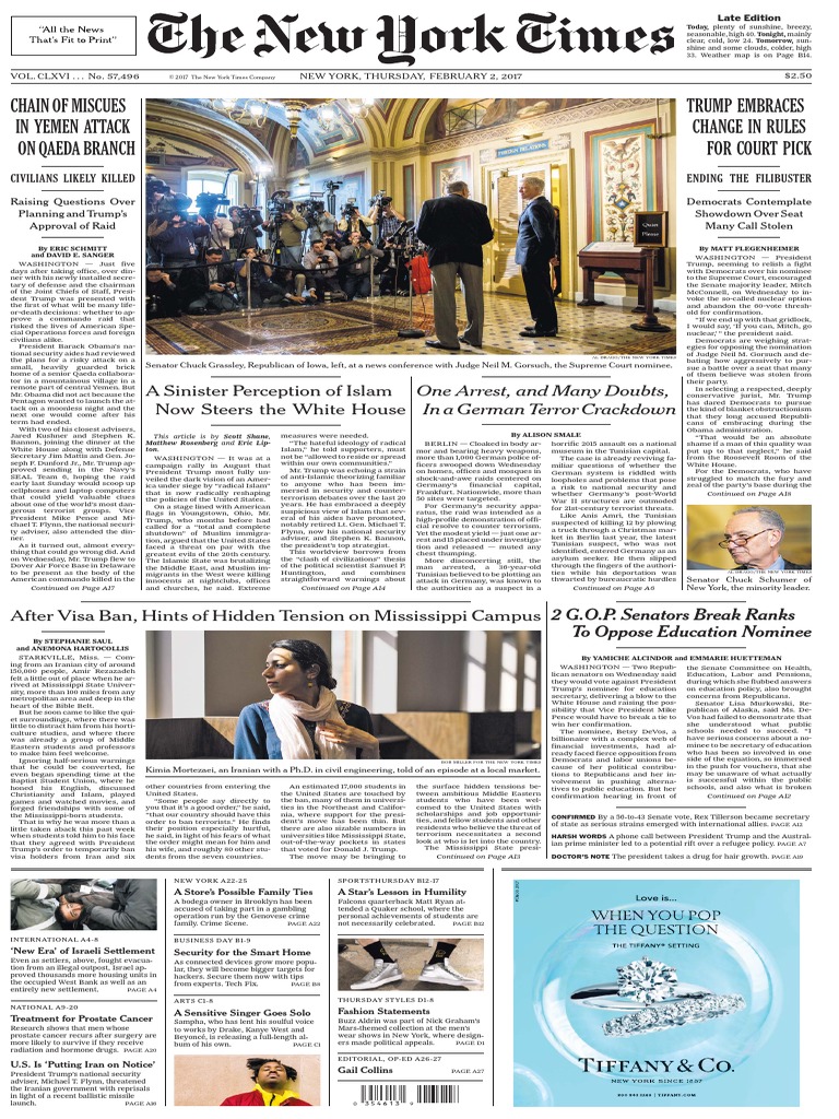 The New York Times 2017-02-02 | PDF | Nuclear Option