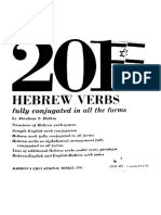 Halkin as 201 Hebrew Verbs Fully Conjugated in All the Forms