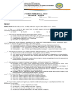 Fourth Periodical Test for Grade 10 MAPEH