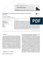 Develpoment of Statistical Time Series Models For Solar Power Prediction PDF