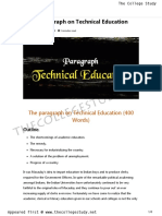 18 Short Paragraph On Technical Education - The College Study PDF