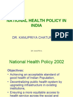 National Health Policy in India: Dr. Kanupriya Chaturvedi