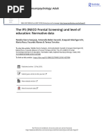 Sierra N 2018 The IFS INECO Frontal Screening and Level of Education Normative Data