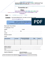 Formation - Fiche D'inscription