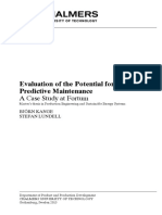 Evaluation of The Potential For Predictive Maintenance: A Case Study at Fortum