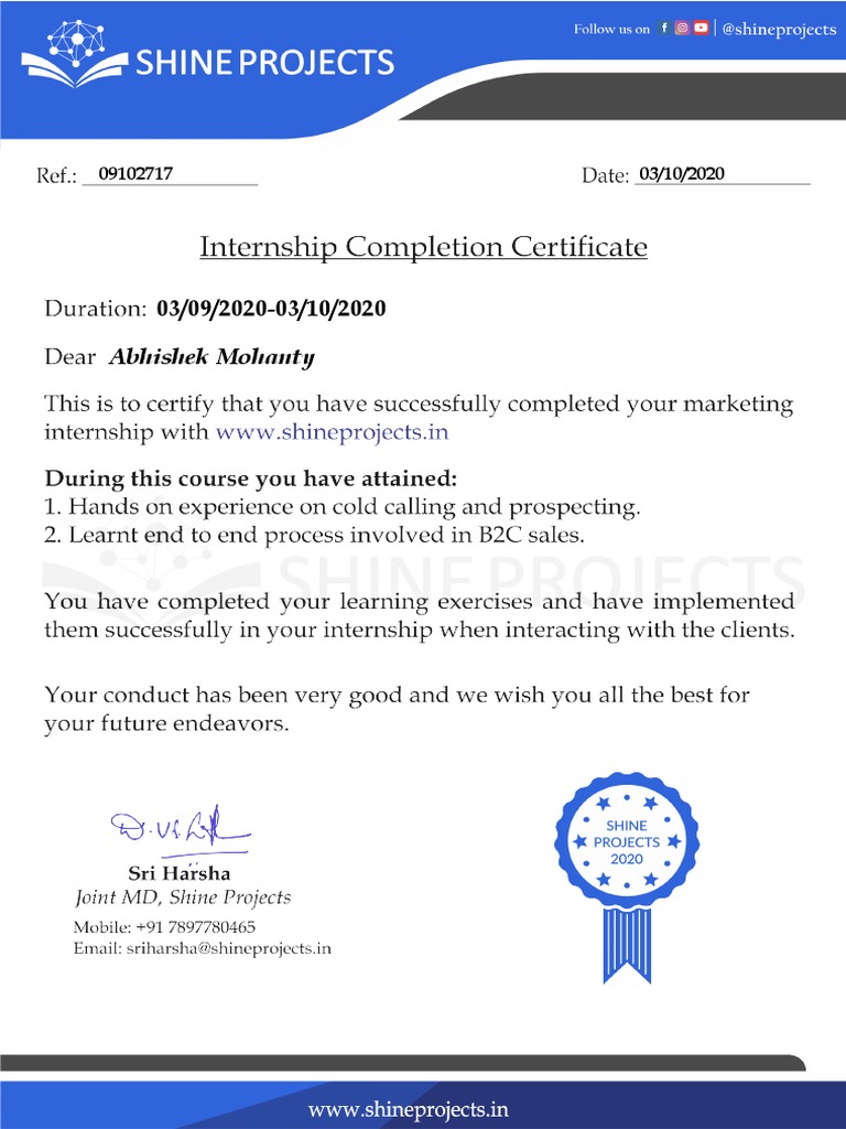 Internship | PDF