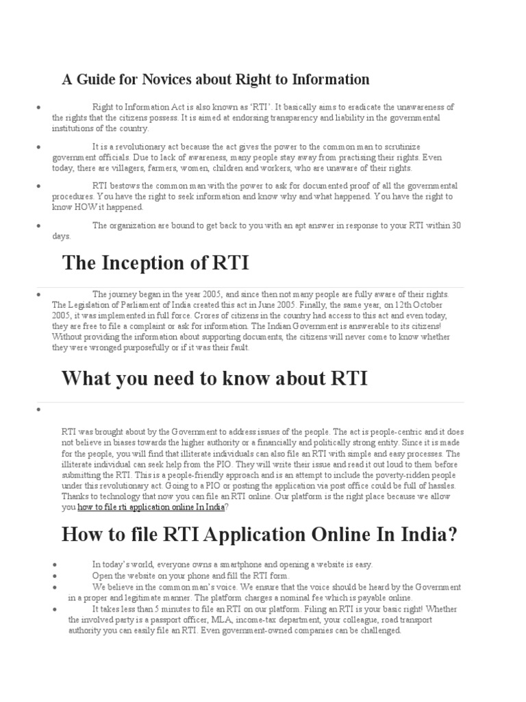 RTI Rajasthan: A Citizen's Guide | PDF | Policy | Social Institutions