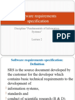 Software Requirements Specification: Discipline "Fundamentals of Information Systems"