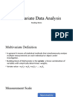 Multivariate Data Analysis: Reading Notes
