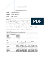 Analytics Report: Gray Hunter and John Mcclintock Yamelle Gonzalez Dummy Variables APRIL 14, 2020