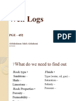 Well Logs: - Abdulrahman Saleh Alshahrani