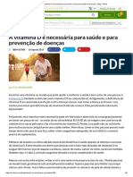 A Vitamina D É Necessária para Saúde e para Prevenção de Doenças PDF