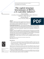 The Capital Structure Determinants of Reits. Is It A Peculiar Industry?