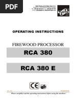 Firewood Processor: Operating Instructions