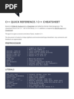 C++ Quick Reference / C++ Cheatsheet: Preprocessor