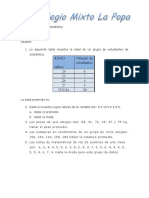 Taller Evaluativo de Estadística # 2 - 7°