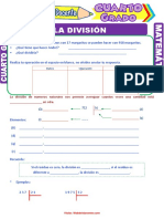 Ejercicios de División para Cuarto Grado de Primaria PDF