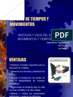 Ventajas y Usos Del Estudio de Movimientos y Tiempos PDF