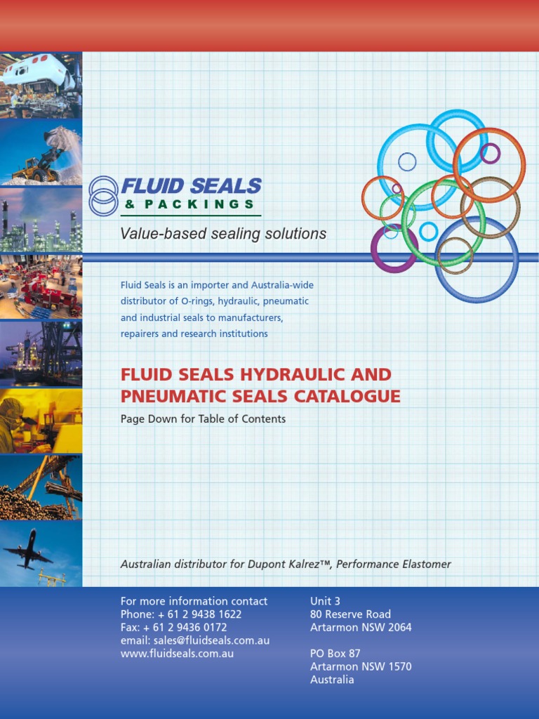 2016 Fluid Seals and Packings Hydraulic and Pneumatic Seals Catalogue PDF Polyurethane Piston