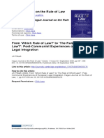 Přibáň, J. (2009). From Which Rule of Law to The Rule of Which Law -  Post-Communist Experiences of European Legal Integration